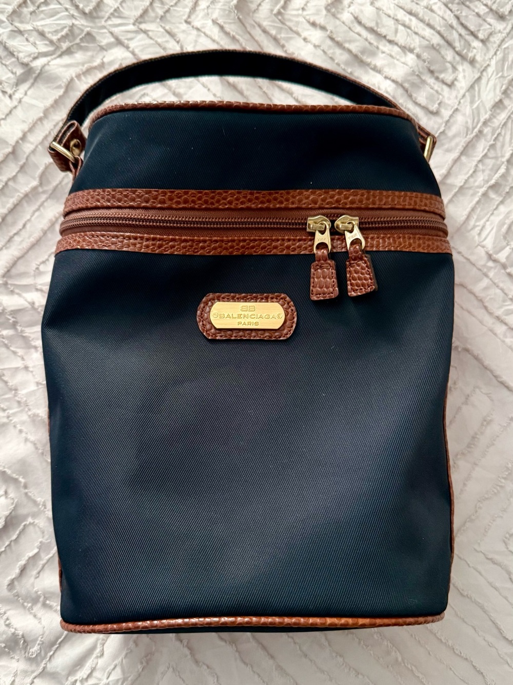 Vintage Balenciaga Paris vanity cosmetic bag with Authenticity Certificate